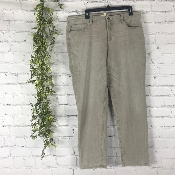 Eileen Fisher Denim - Eileen Fisher Light Gray Slim Skinny Jean 14 NWOT